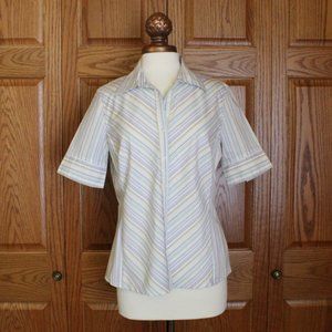 Merona Striped Short Sleeve Blouse